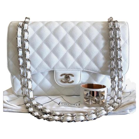 chanel flap bag white|authentic chanel classic flap bag.